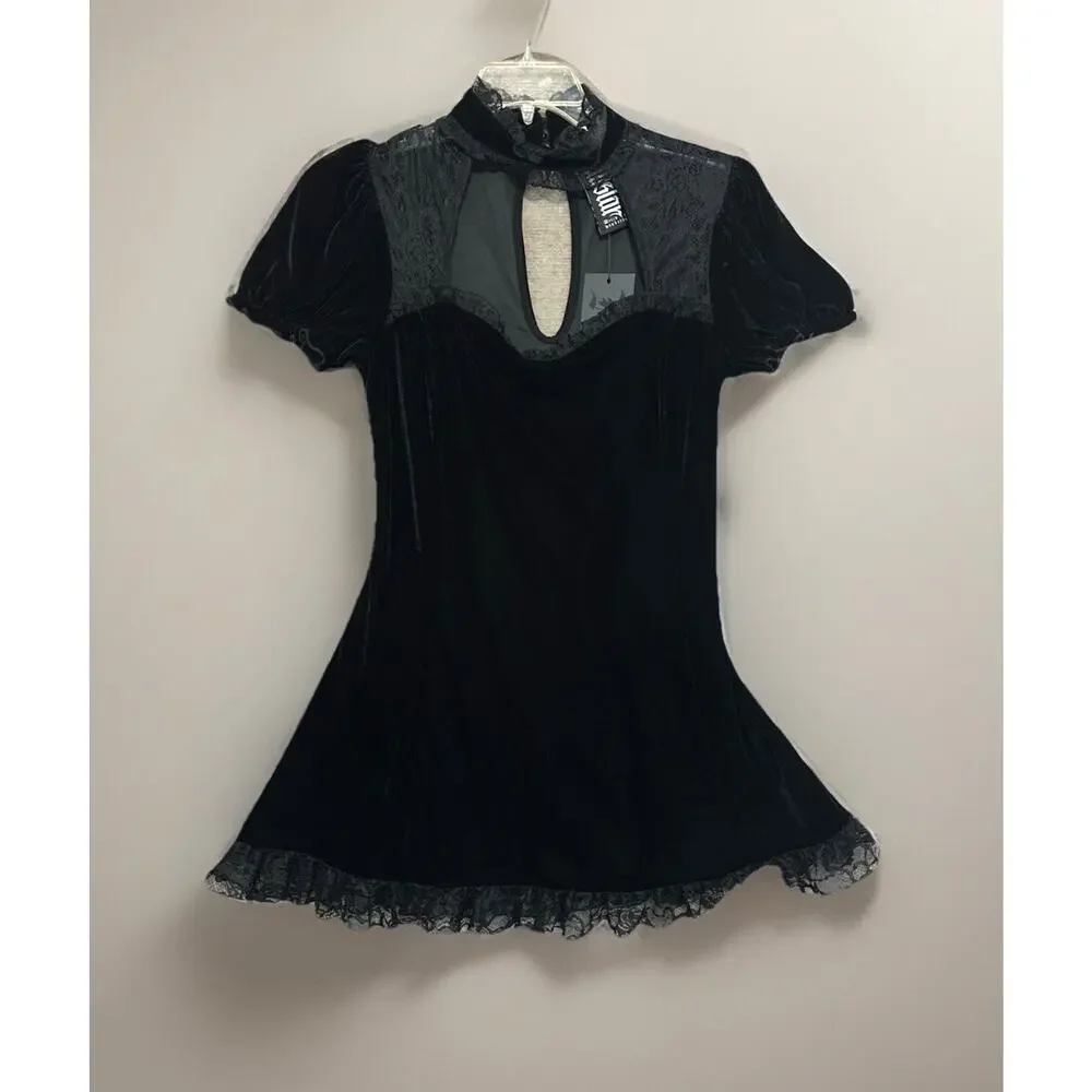 NWT Killstar Dress Sz XL Julienne Punk Goth Princess Cyber Pinup Witchy Velvet - Picture 5 of 16
